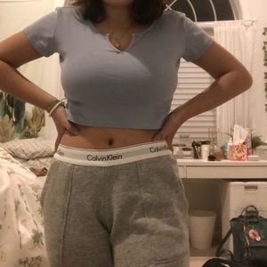 A cute cropped brandy Melville\john Galt shirt